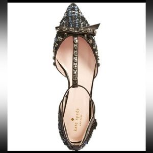 Kate Spade Black and Blue Flats with Bow